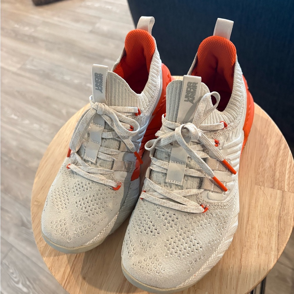 Under Armour Women’s Sneakers - Cream and Orange